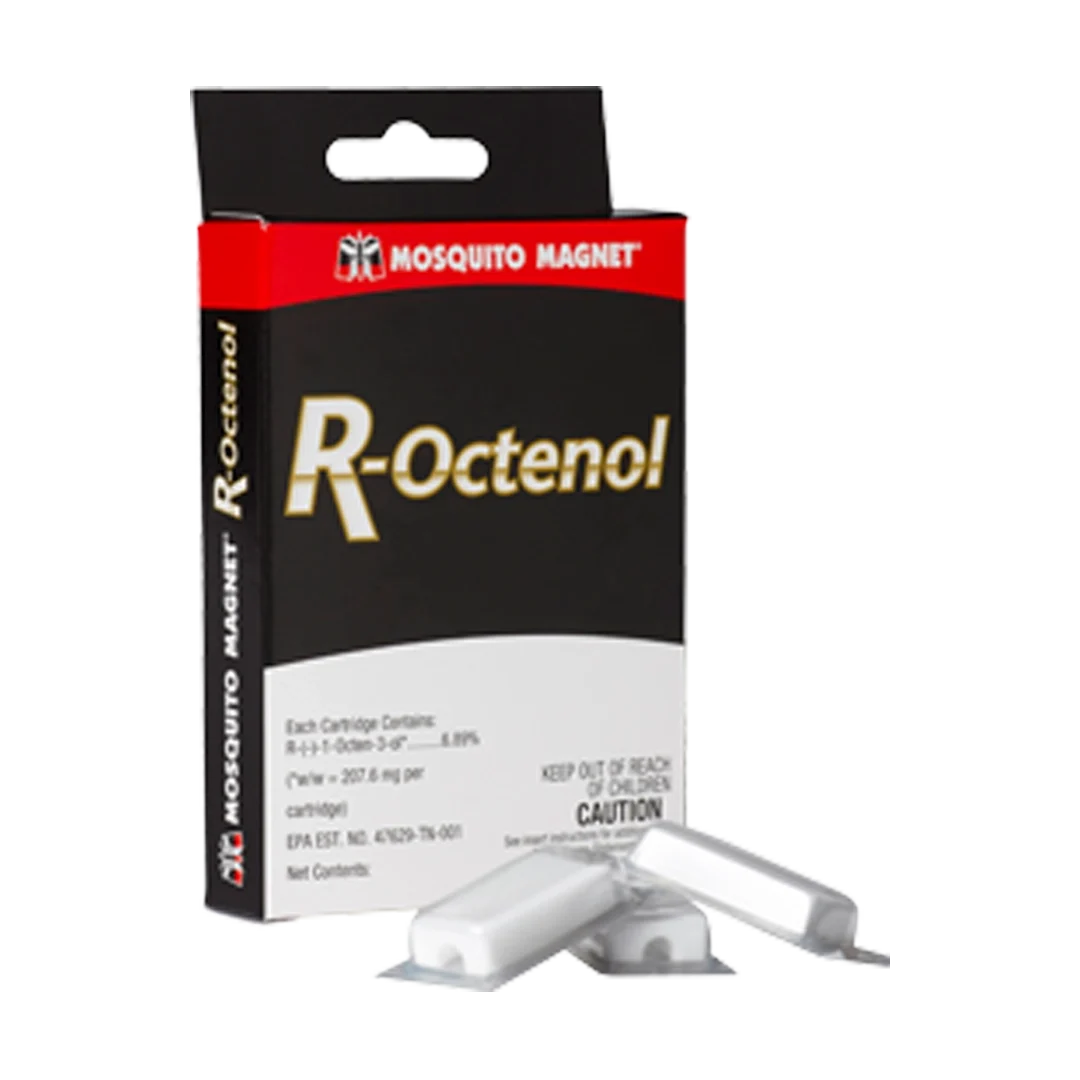R-Octenol myggfällaatraktor från Mosquito Magnet i förpackning.