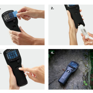 Guide för hur du laddar och använder en myggavvisare.