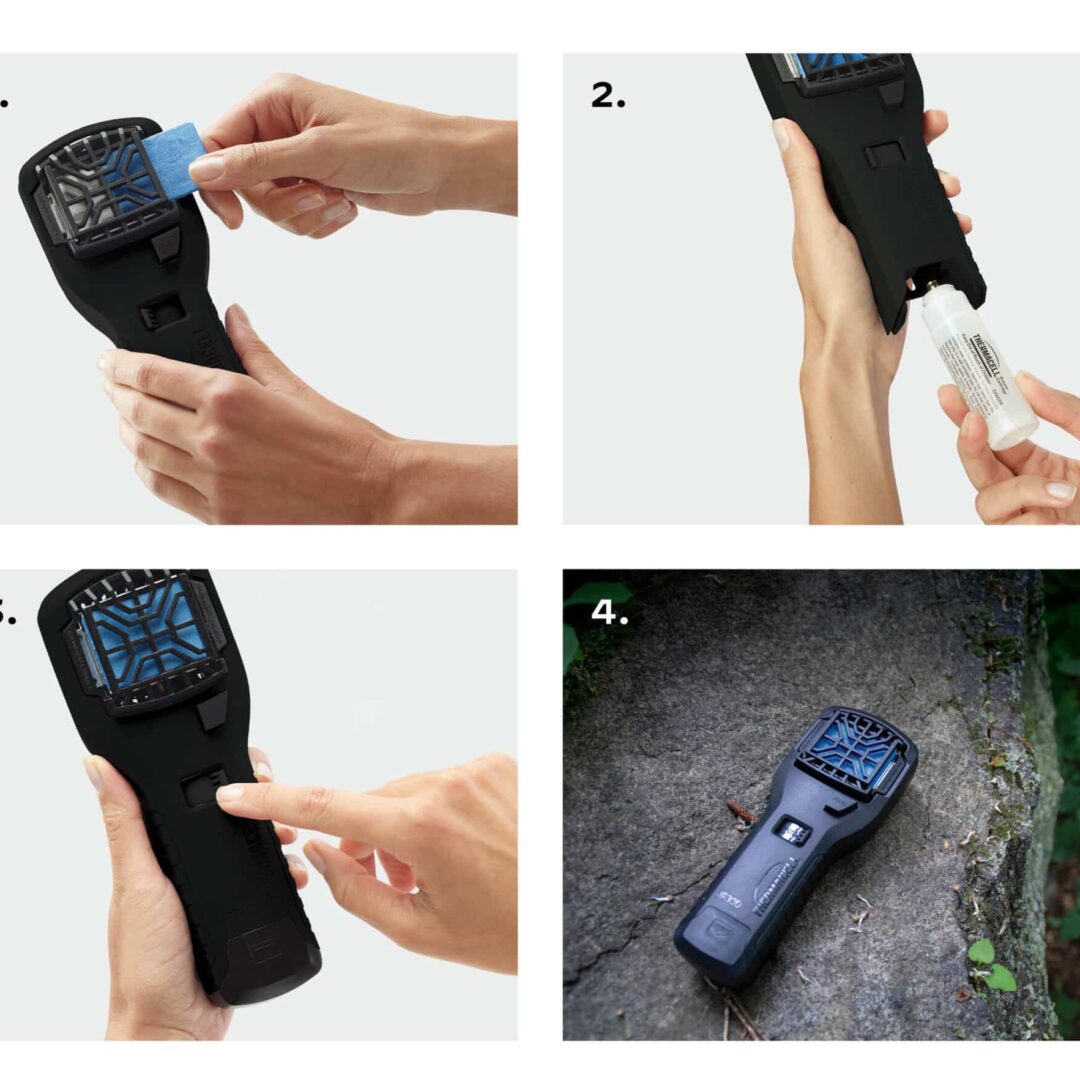 Guide för hur du laddar och använder en myggavvisare.