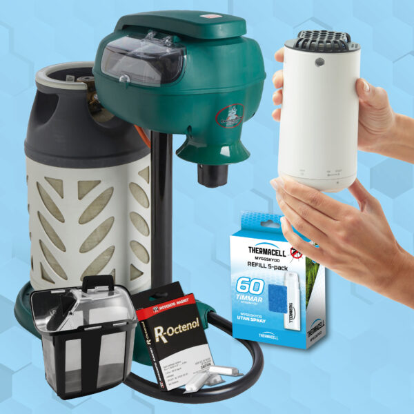 Paket innehållande Mosquito magnet, thermacell samt tillbehör