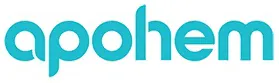 Apohem logotyp i turkos färg, symboliserande hälsa och apotekstjänster online.