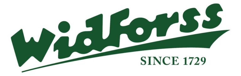 Widforss logotyp med texten Since 1729 i grönt, symboliserar lång erfarenhet och tradition.